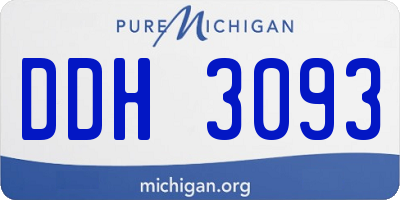 MI license plate DDH3093