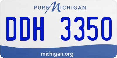 MI license plate DDH3350