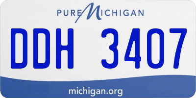 MI license plate DDH3407