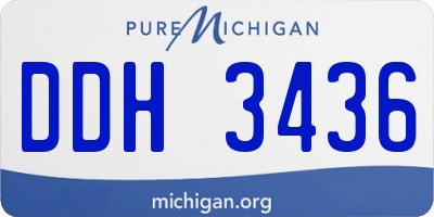 MI license plate DDH3436