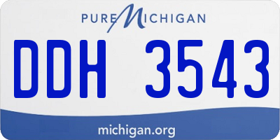 MI license plate DDH3543
