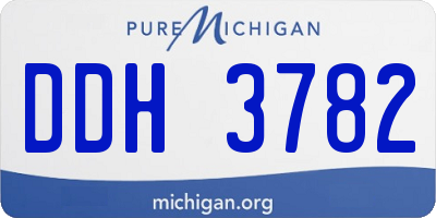 MI license plate DDH3782