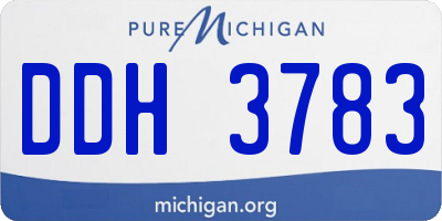 MI license plate DDH3783