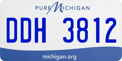 MI license plate DDH3812