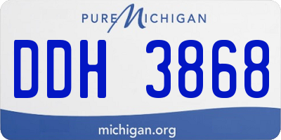 MI license plate DDH3868