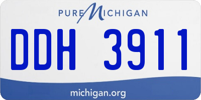 MI license plate DDH3911