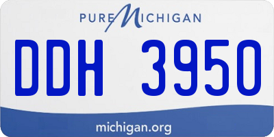 MI license plate DDH3950