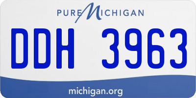 MI license plate DDH3963