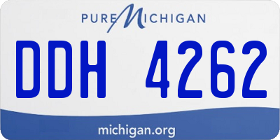 MI license plate DDH4262