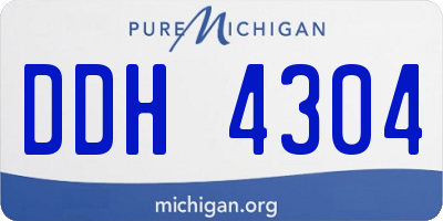 MI license plate DDH4304