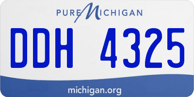 MI license plate DDH4325