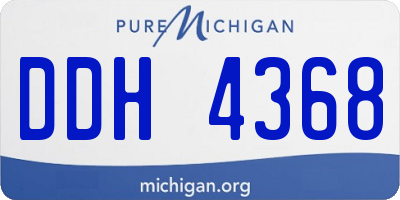 MI license plate DDH4368