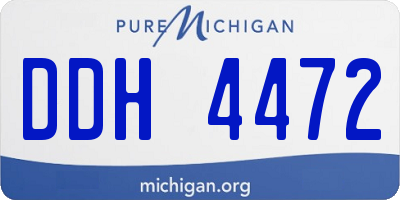 MI license plate DDH4472
