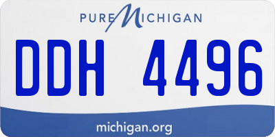 MI license plate DDH4496