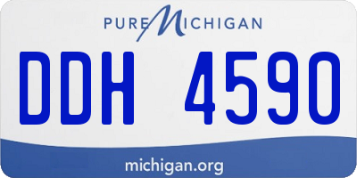 MI license plate DDH4590
