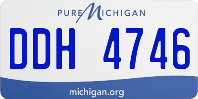 MI license plate DDH4746