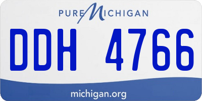 MI license plate DDH4766