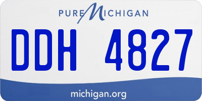 MI license plate DDH4827