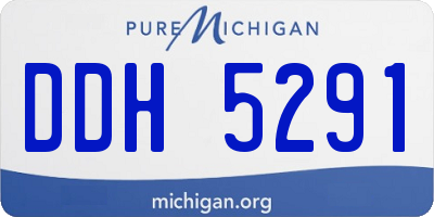 MI license plate DDH5291