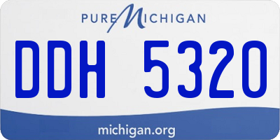 MI license plate DDH5320