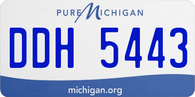 MI license plate DDH5443