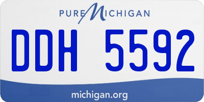 MI license plate DDH5592