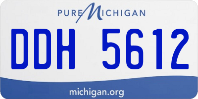MI license plate DDH5612