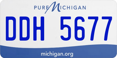 MI license plate DDH5677