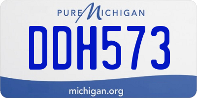 MI license plate DDH573