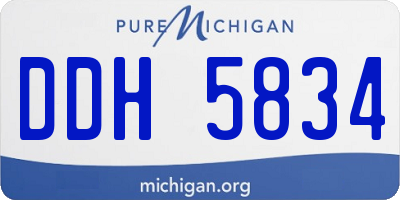 MI license plate DDH5834