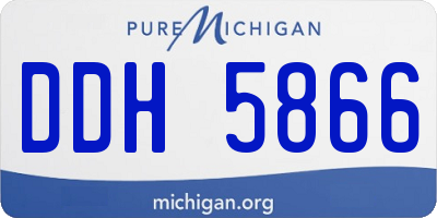 MI license plate DDH5866