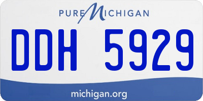 MI license plate DDH5929