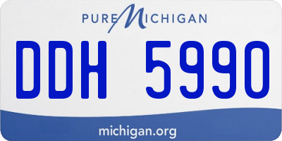 MI license plate DDH5990
