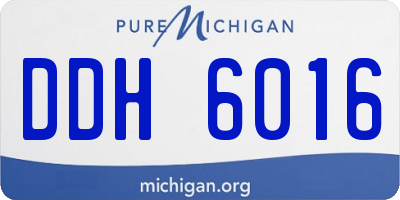MI license plate DDH6016