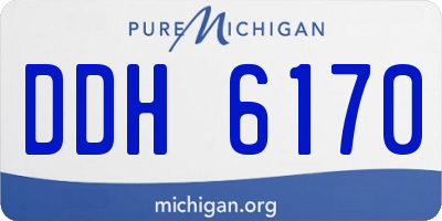 MI license plate DDH6170