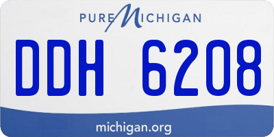 MI license plate DDH6208
