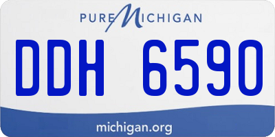 MI license plate DDH6590