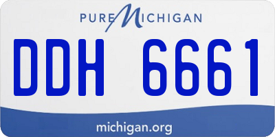 MI license plate DDH6661
