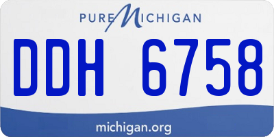 MI license plate DDH6758