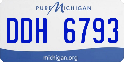 MI license plate DDH6793