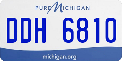 MI license plate DDH6810