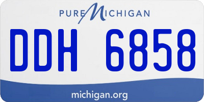 MI license plate DDH6858