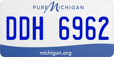 MI license plate DDH6962