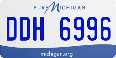 MI license plate DDH6996