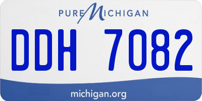 MI license plate DDH7082