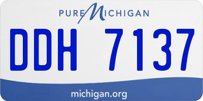 MI license plate DDH7137