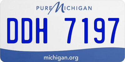 MI license plate DDH7197