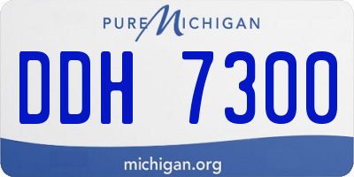 MI license plate DDH7300