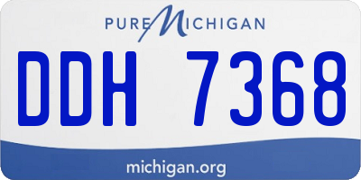 MI license plate DDH7368