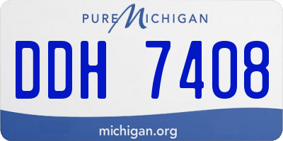 MI license plate DDH7408